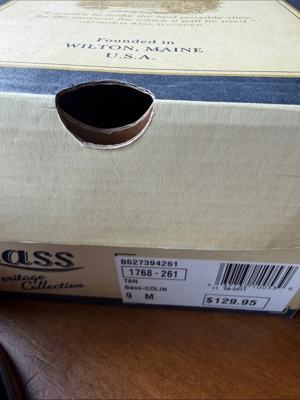 Bass Heritage Collection Colin Leather Shoes Sz 9